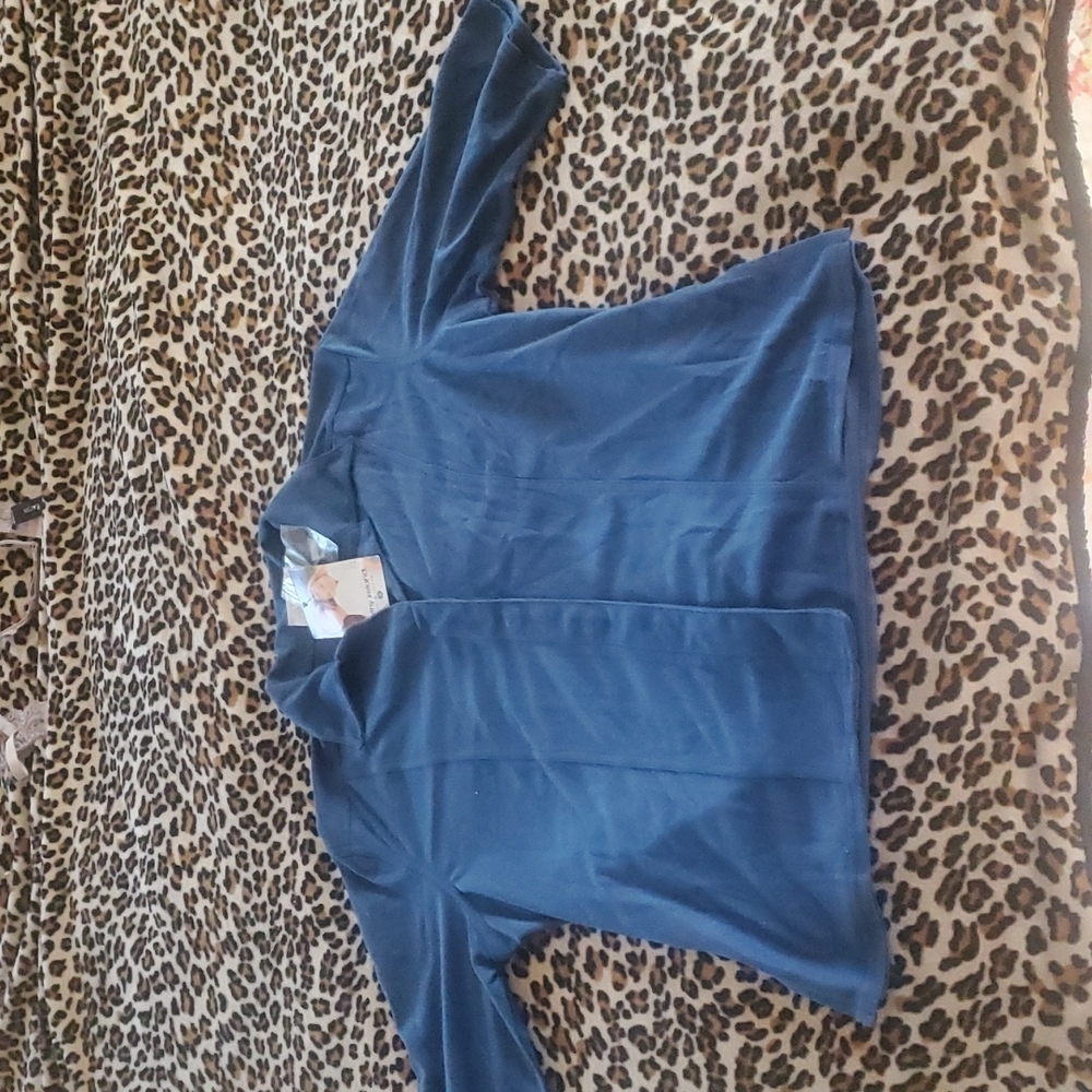 Kathy Ireland Faux suede button down